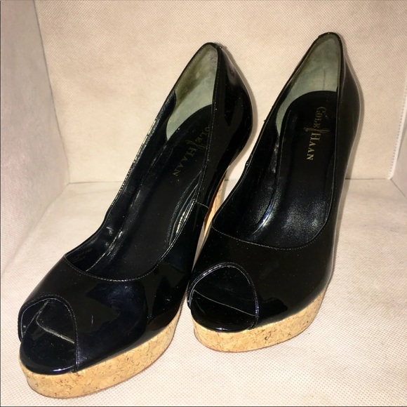 Cole Haan Black leather high heels 8.5 - Picture 3 of 6